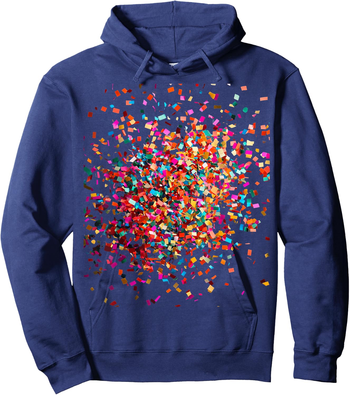 Confetti Explosion Celebration Pattern Hoodie - Hoodie | Navy