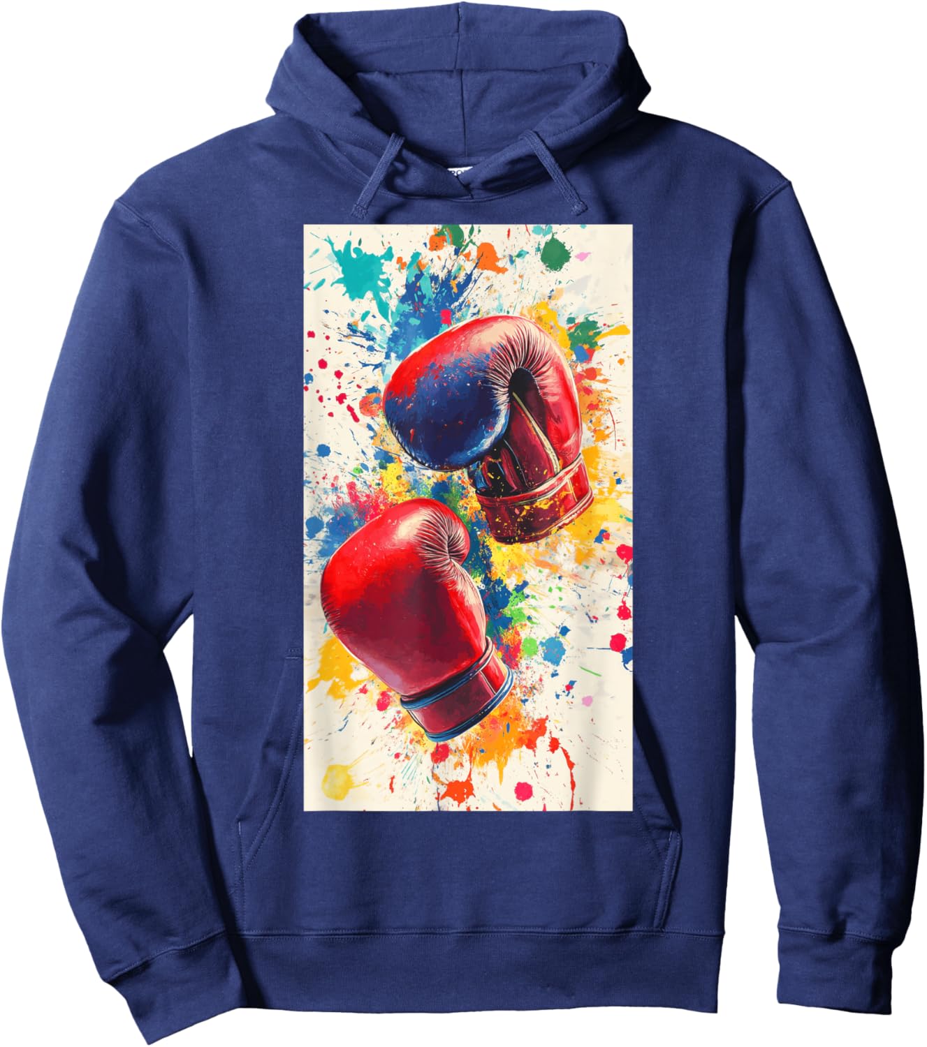 Boxing Gloves Sport Boxer Prompt Fitness Gym Hoodie - Hoodie | Navy