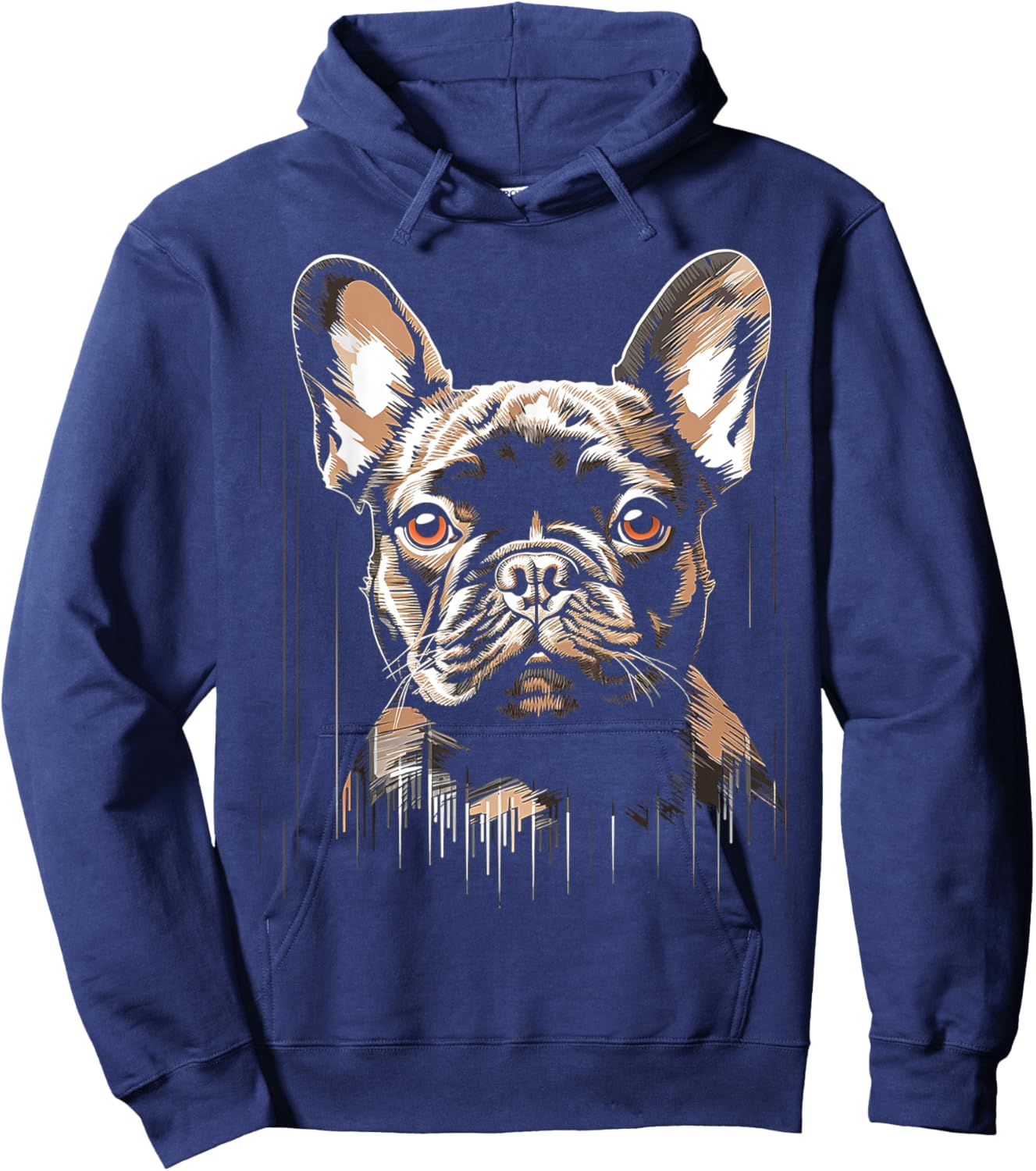 French Bulldog Motif Pet Art Dog French Bulldog Hoodie - Hoodie | Navy
