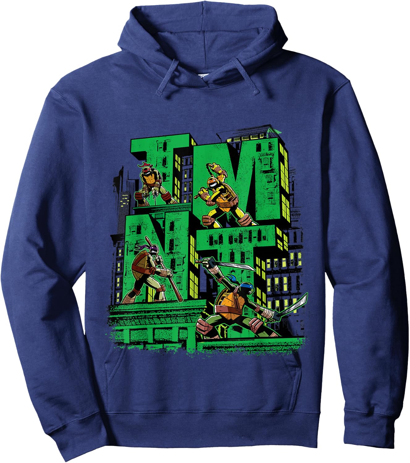 TMNT 3D Text Mutant Ninja Turtles Hoodie - Hoodie | Navy