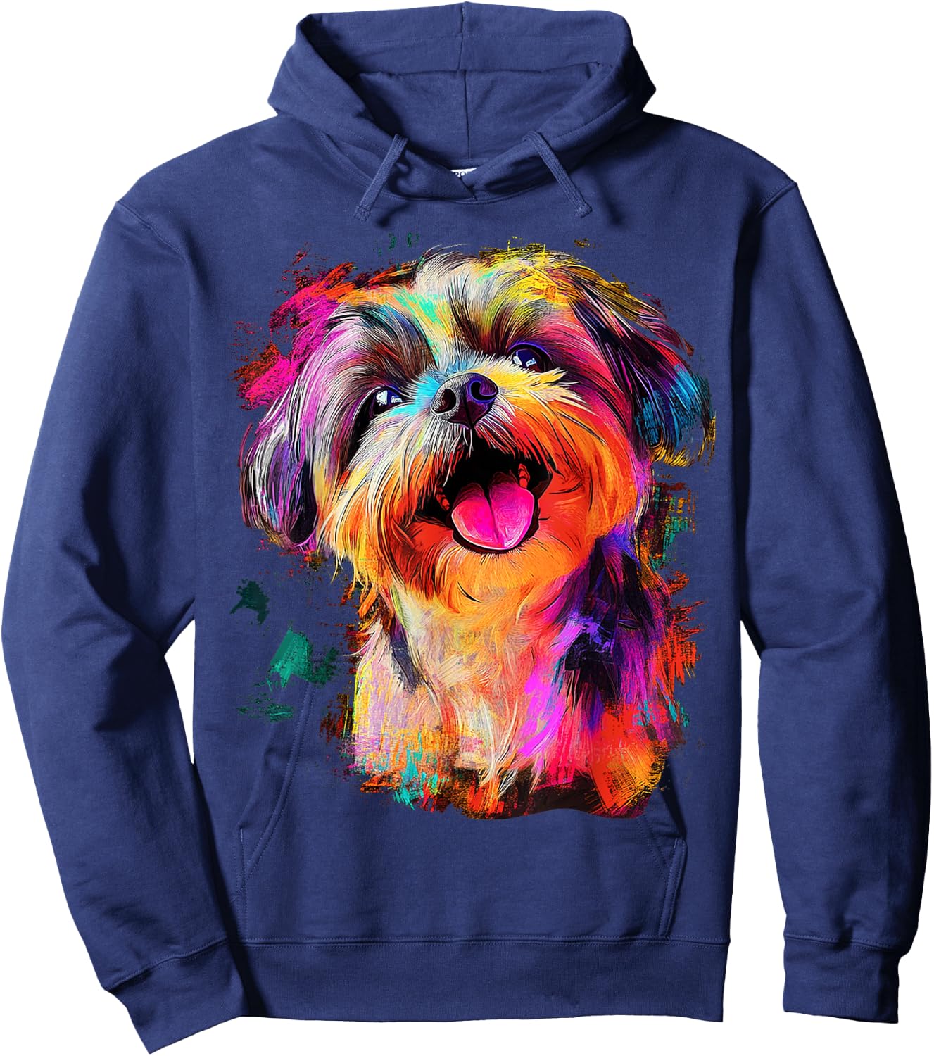 Shih Tzu Dog Motif Pet Art Shih Tzu Hoodie - Hoodie | Navy