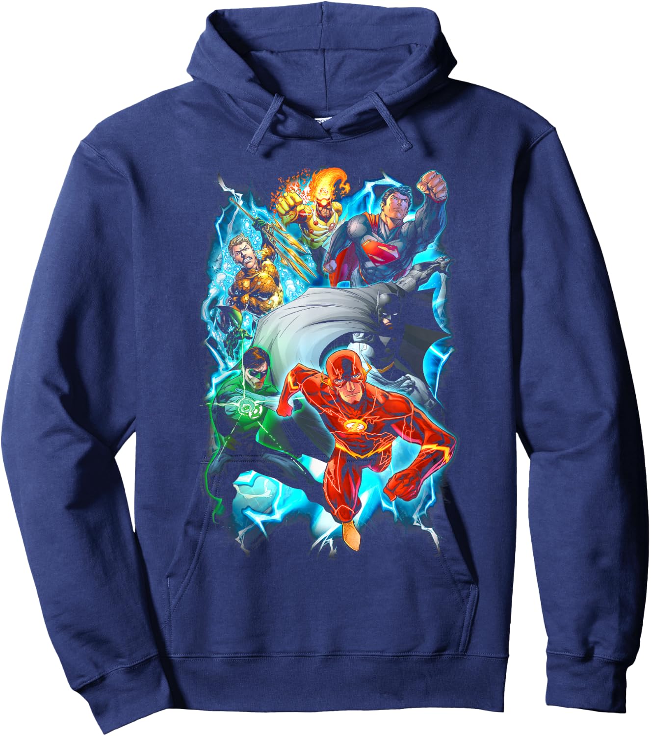Justice League Electric Team Hoodie - Hoodie | Navy