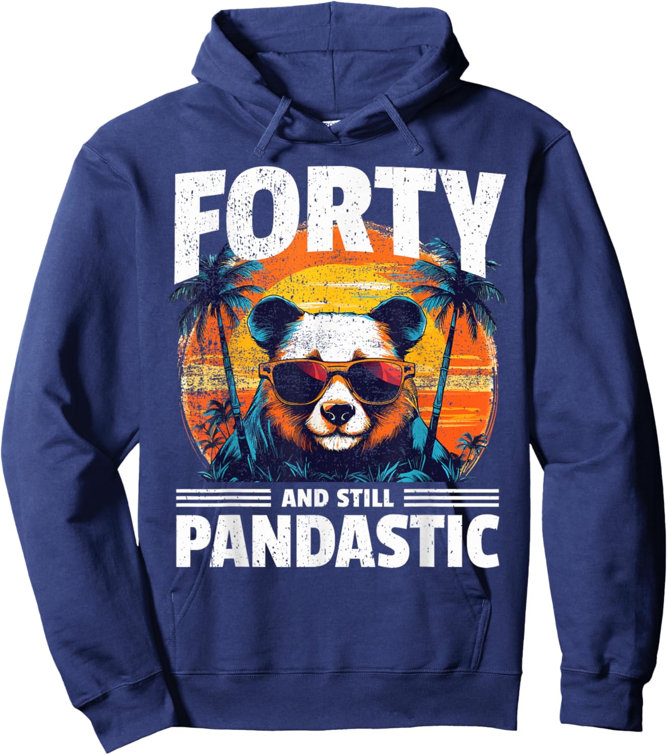 40th Birthday Panda Age 40 Years Hoodie - Hoodie | Navy