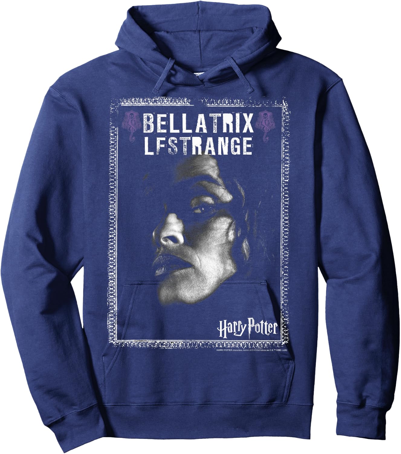 Harry Potter Bellatrix Lestrange Dark Portrait Hoodie - Hoodie | Navy