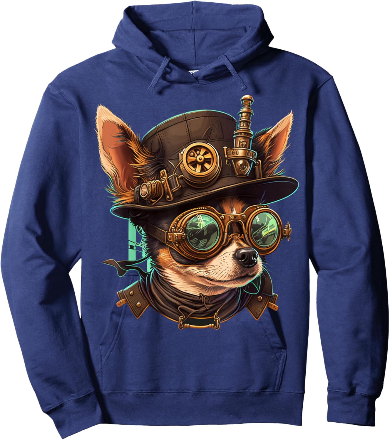 Steampunk Chihuahua Hoodie - Hoodie | Navy