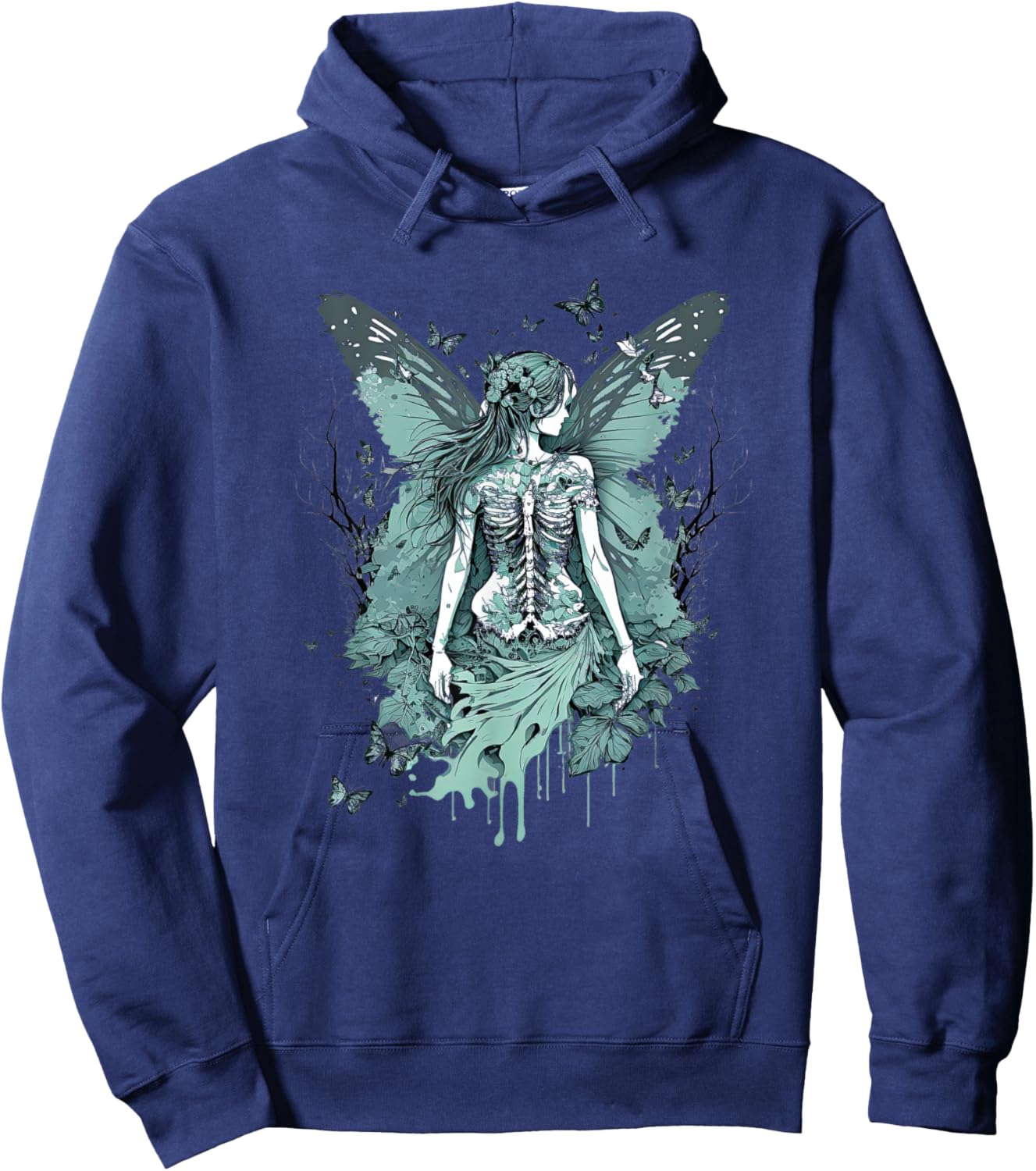 Goth Fairycore Aesthetic gothic fairy Aesthetic Hoodie - Hoodie | Navy