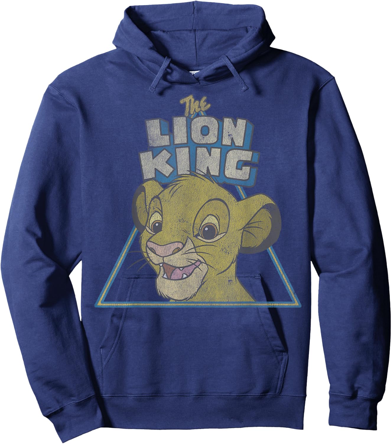Disney Lion King Retro Cute Simba Face Hoodie - Hoodie | Navy