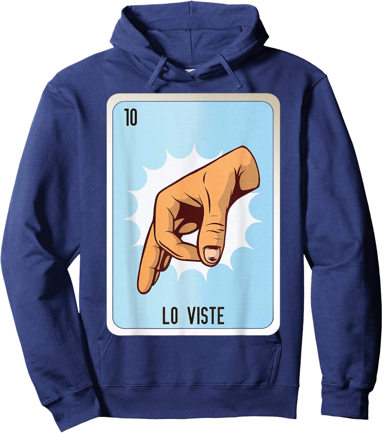 Lo Viste Mexican Slang Chicano Bingo Cards Hoodie - Hoodie | Navy