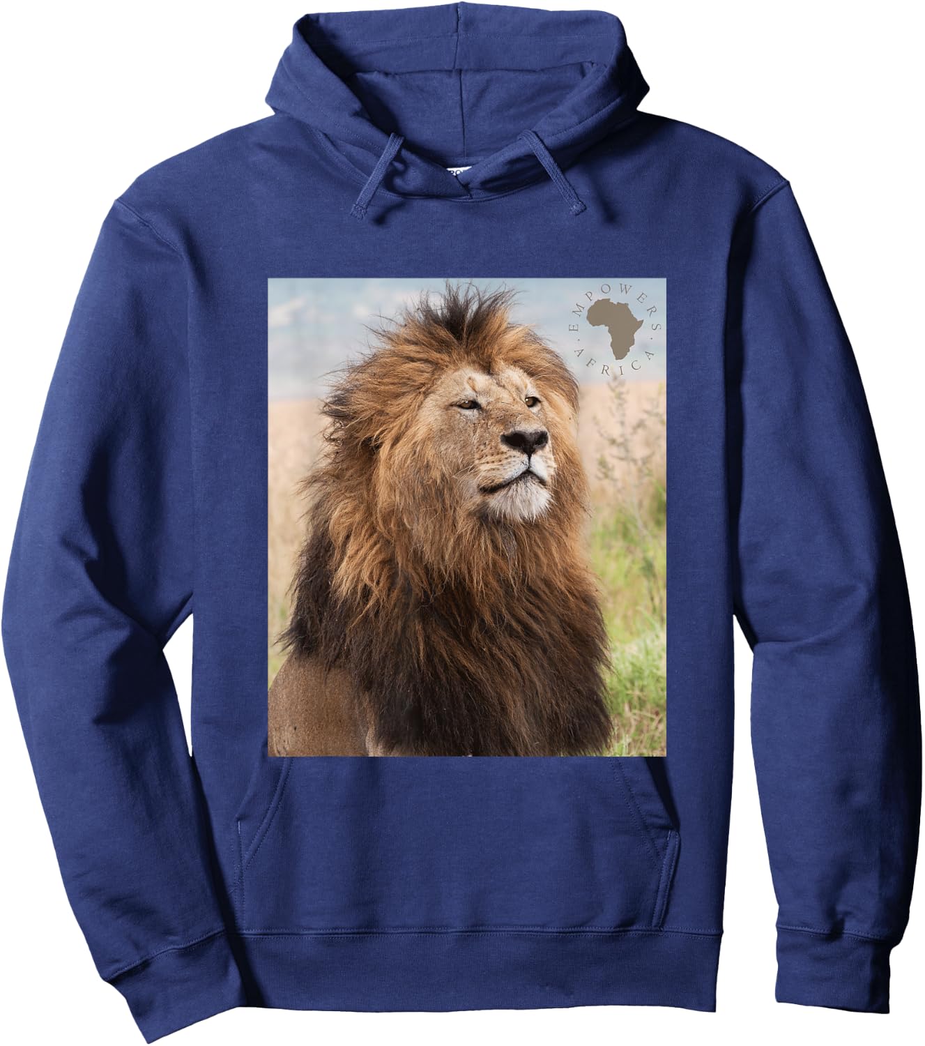 African Lion Pride Hoodie - Hoodie | Navy