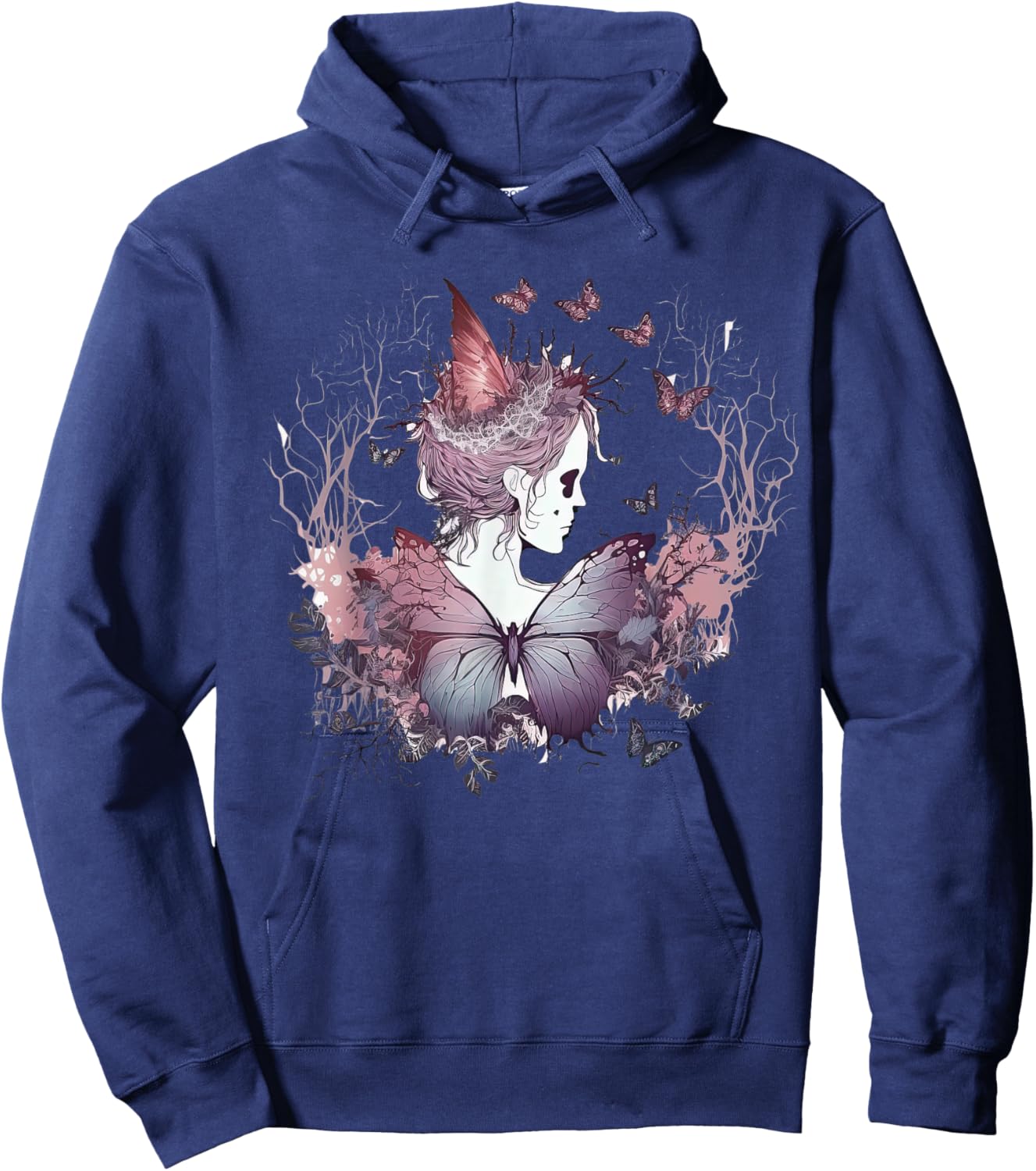 Goth Fairycore Aesthetic gothic fairy Aesthetic Hoodie - Hoodie | Navy