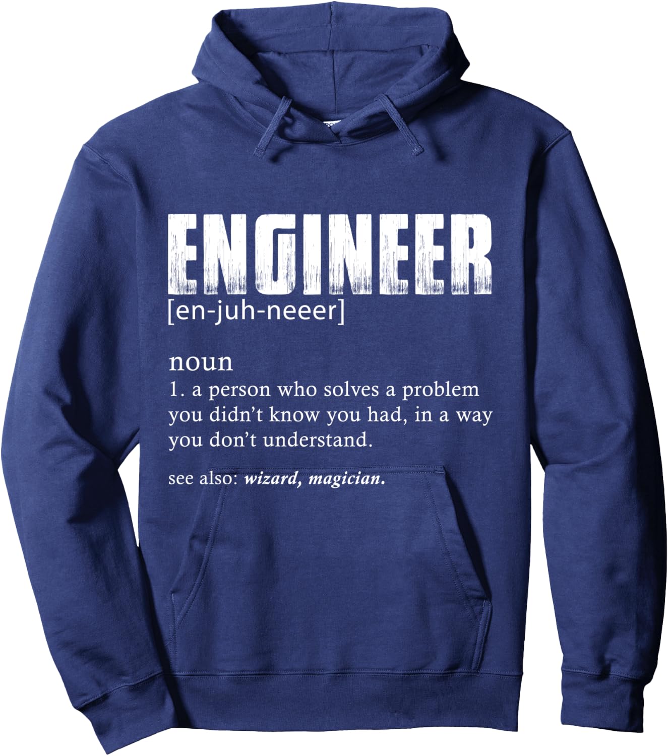 Engineer Definition T Shirt Funny Engineering Hoodie - Hoodie | Navy