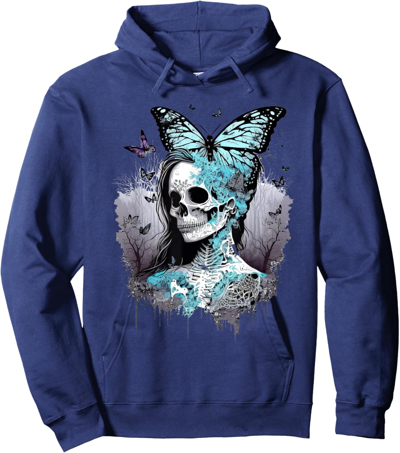 Goth Fairycore Aesthetic gothic fairy Aesthetic Hoodie - Hoodie | Navy