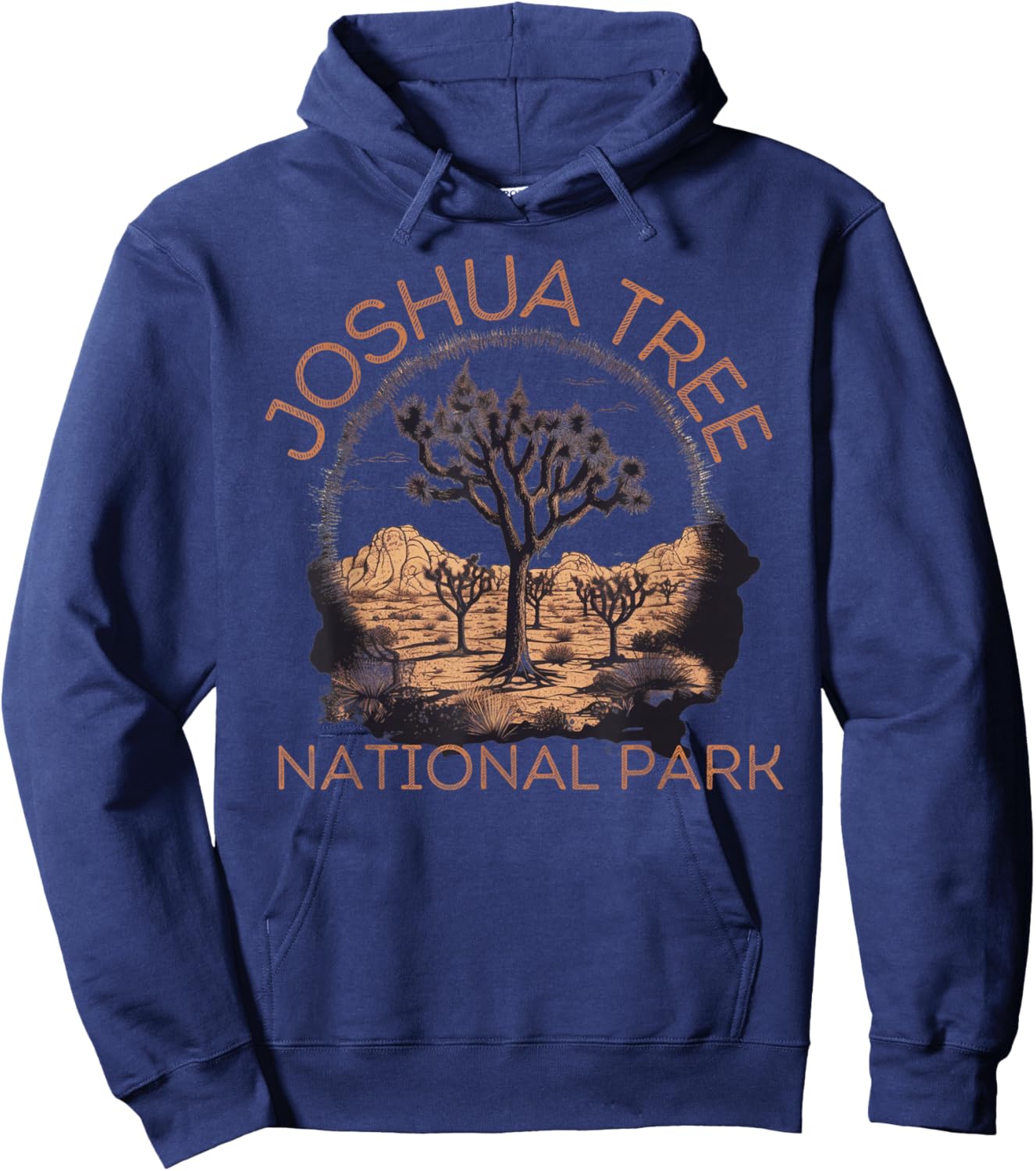 Joshua Tree National Park Landscape Joshua Tree Hoodie - Hoodie | Navy