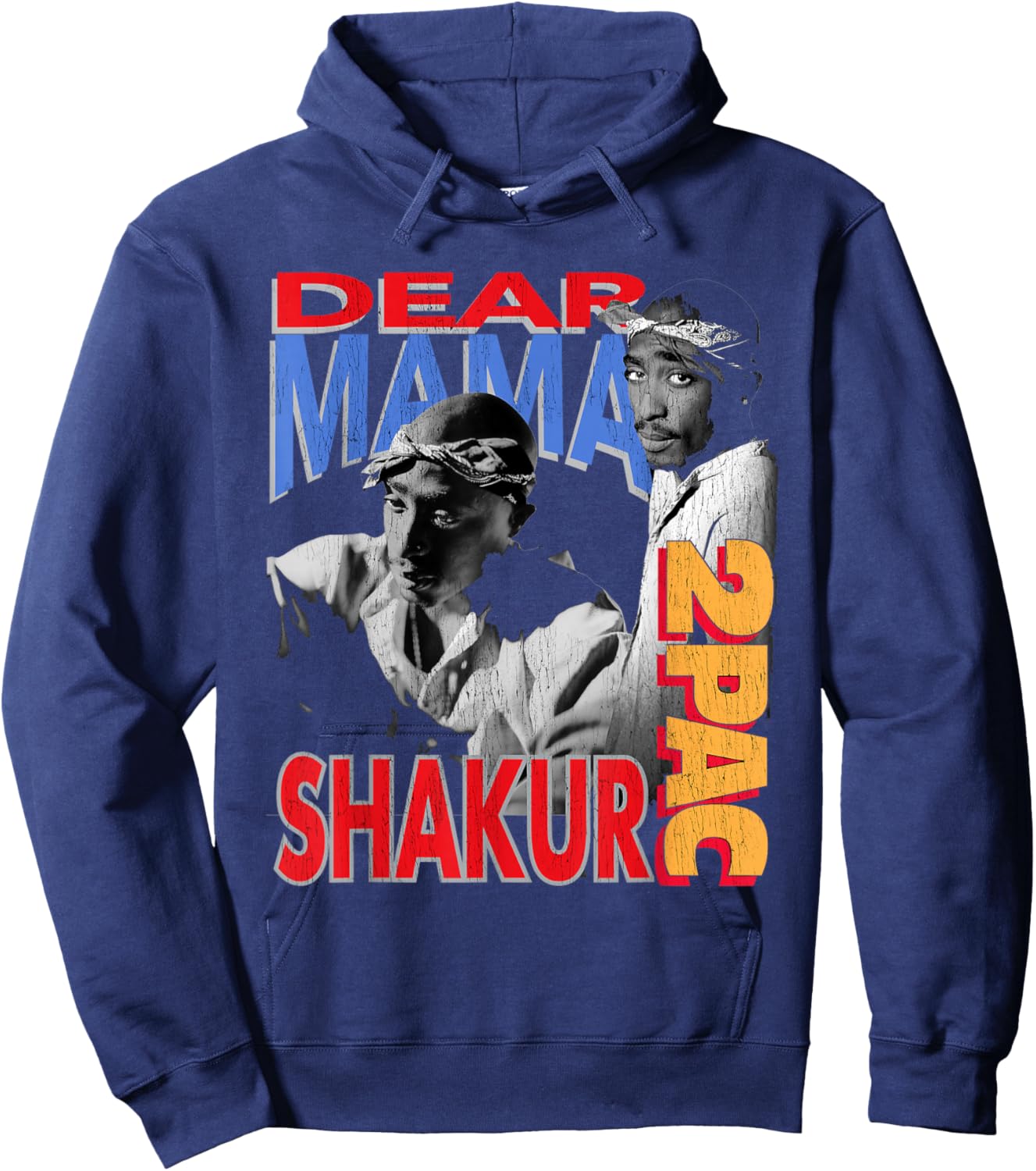 Official Tupac Dear Mama 2PAC Hoodie - Hoodie | Navy