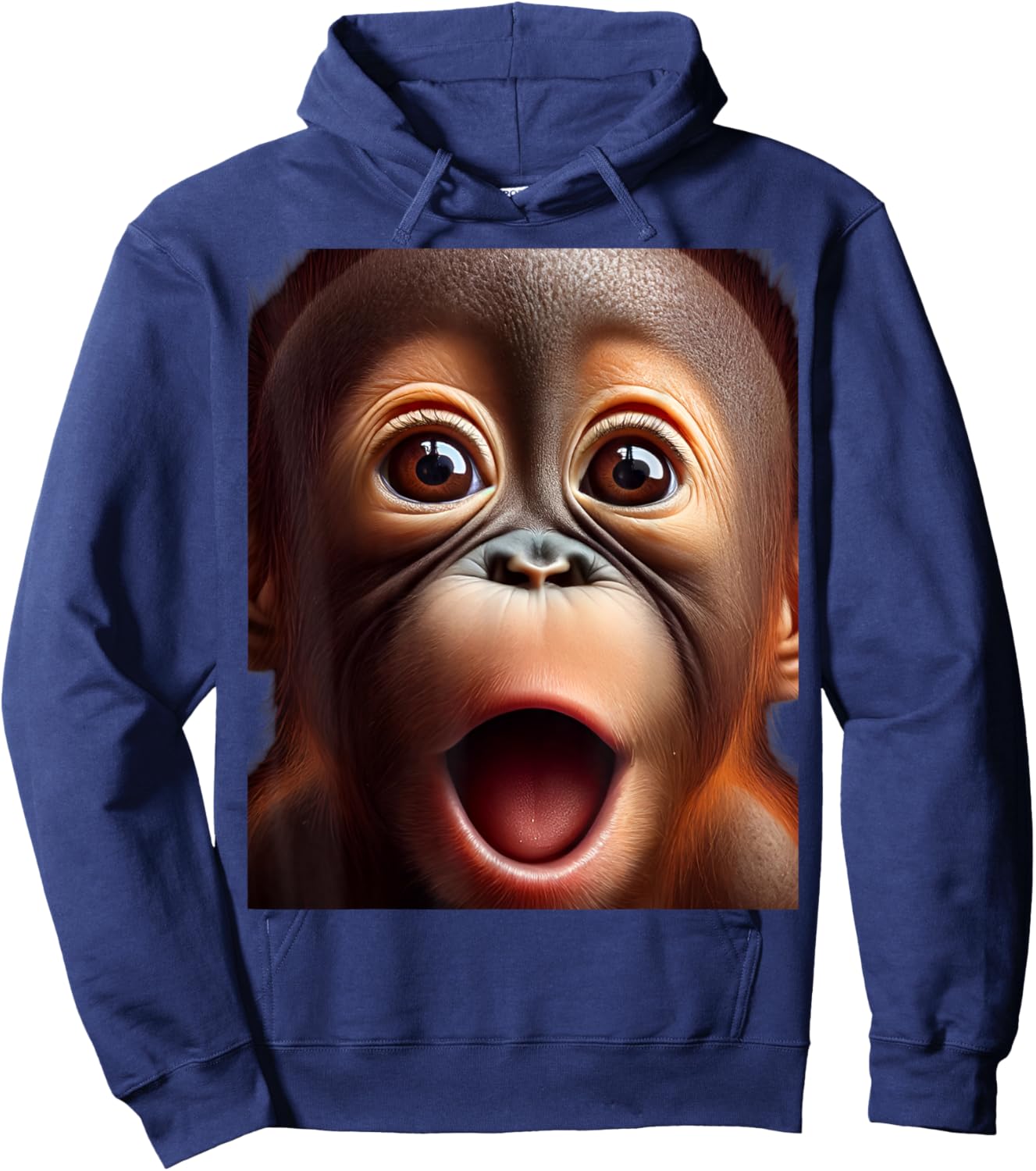 Funny Monkey Face baby orangutan Hoodie - Hoodie | Navy