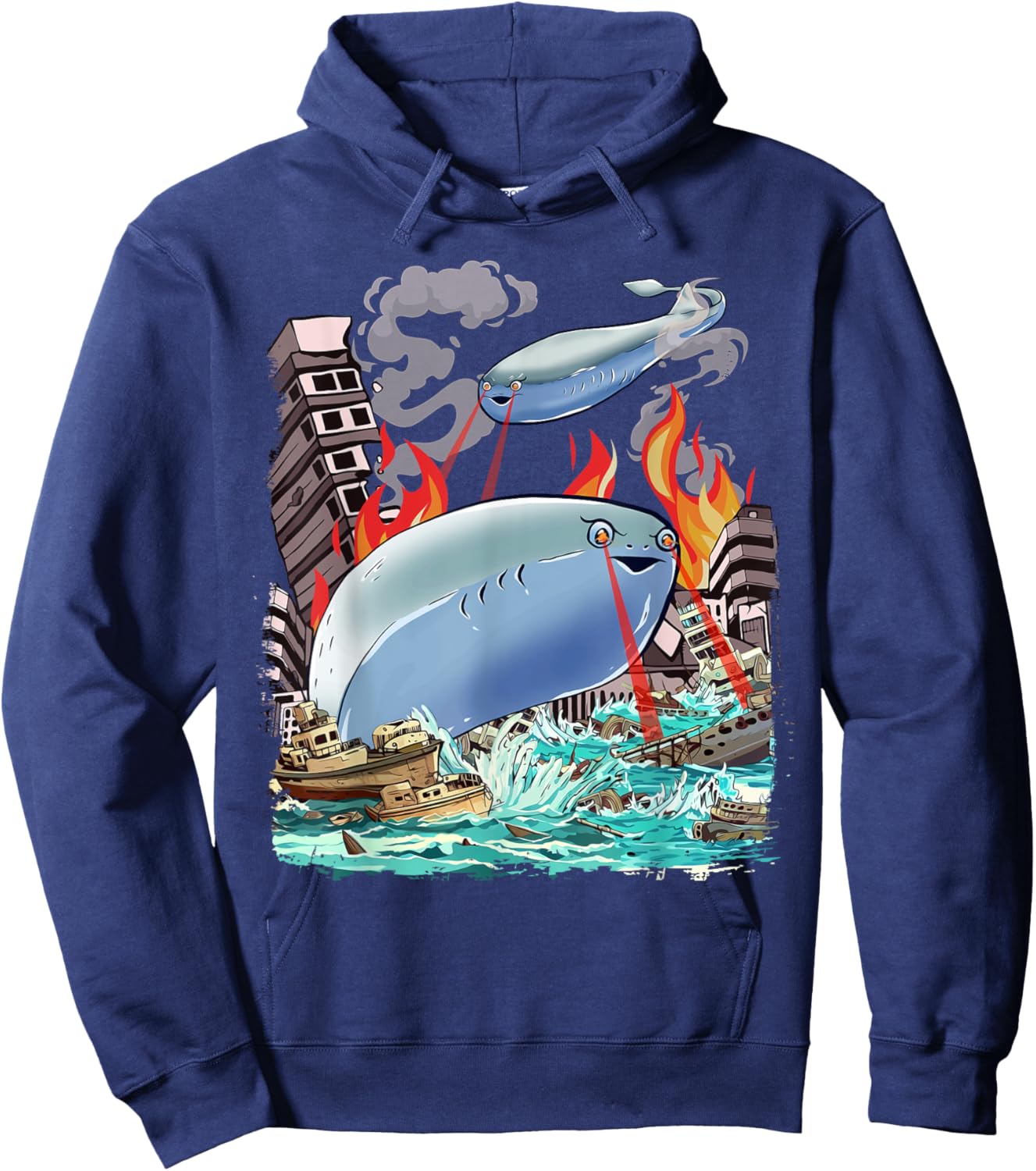 Sacabambaspis Fish Meme Kaiju Japanese Monster Hoodie - Hoodie | Navy