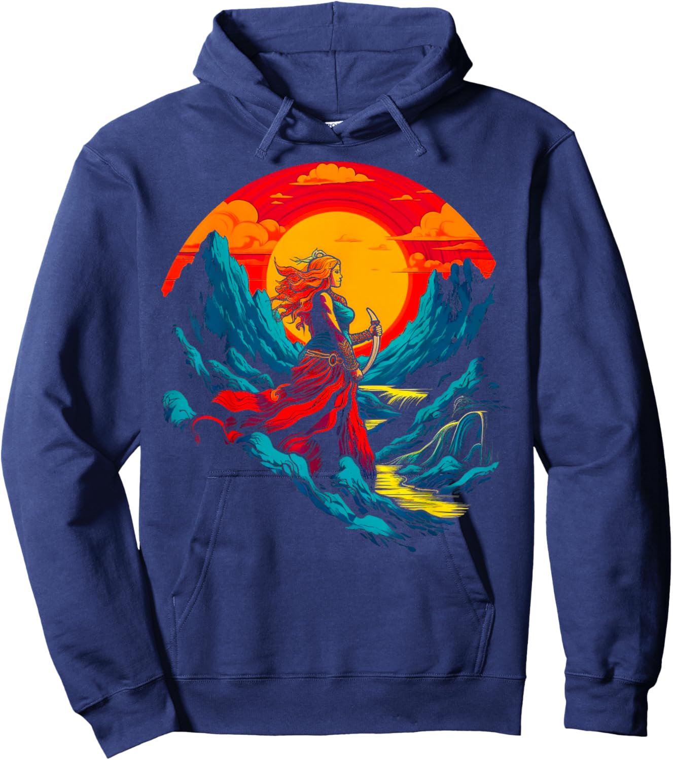 Freya Norse Mythology Viking Hoodie - Hoodie | Navy