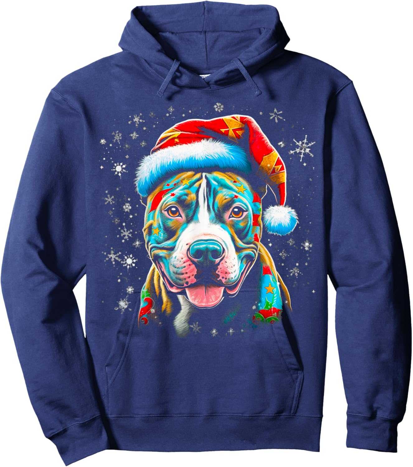 Pitbull Dog Christmas Hoodie - Hoodie | Navy