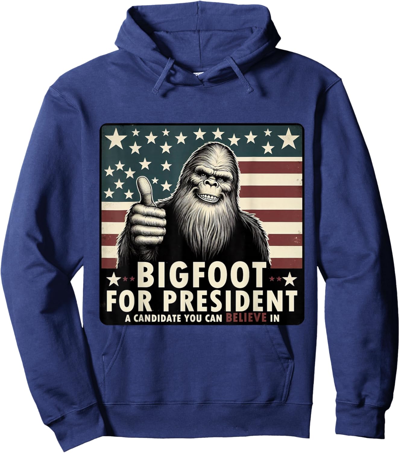 Vote Bigfoot for President 2024 Election Hoodie - Hoodie | Navy