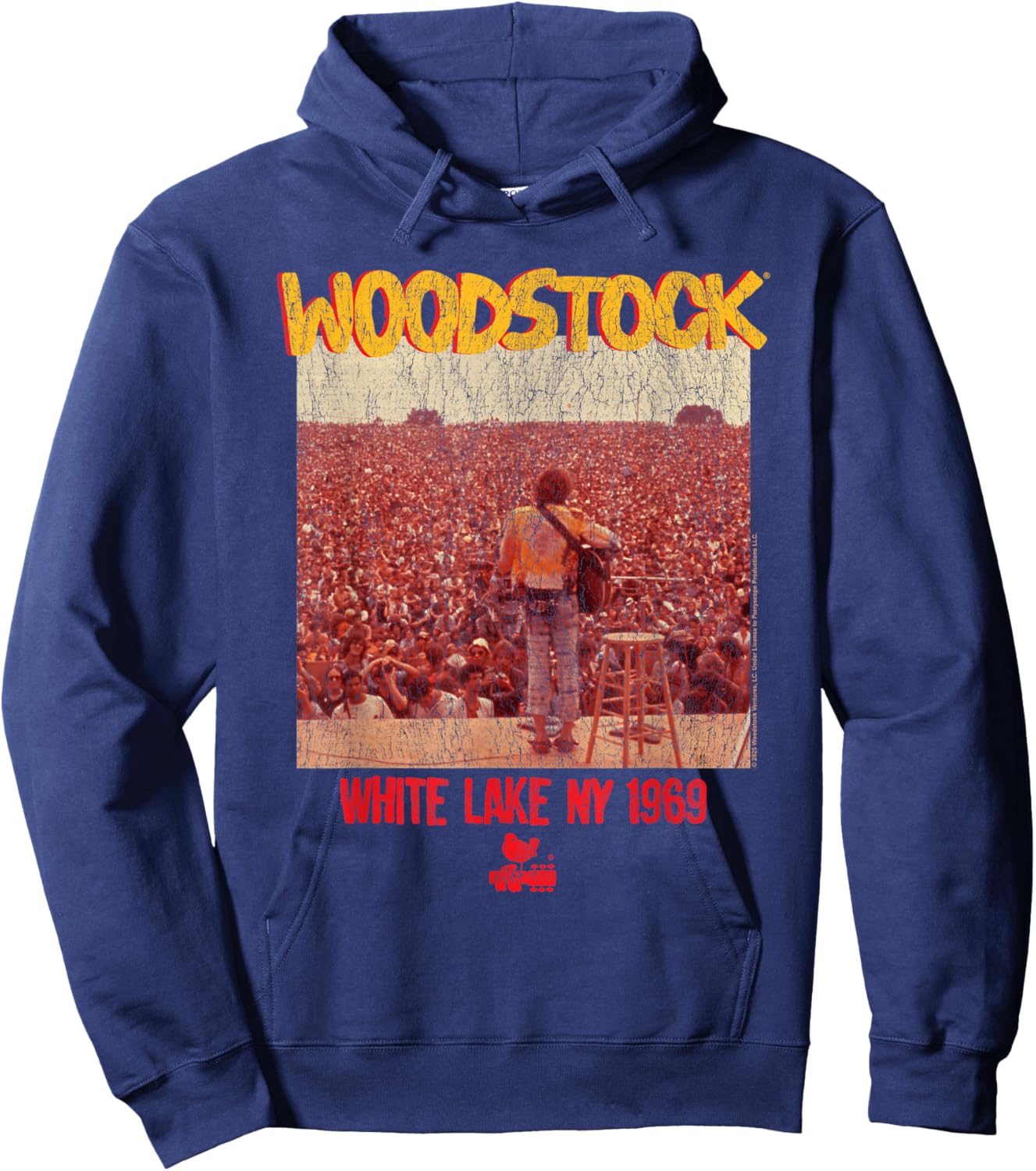 Woodstock White Lake NY 1969 Hoodie - Hoodie | Navy
