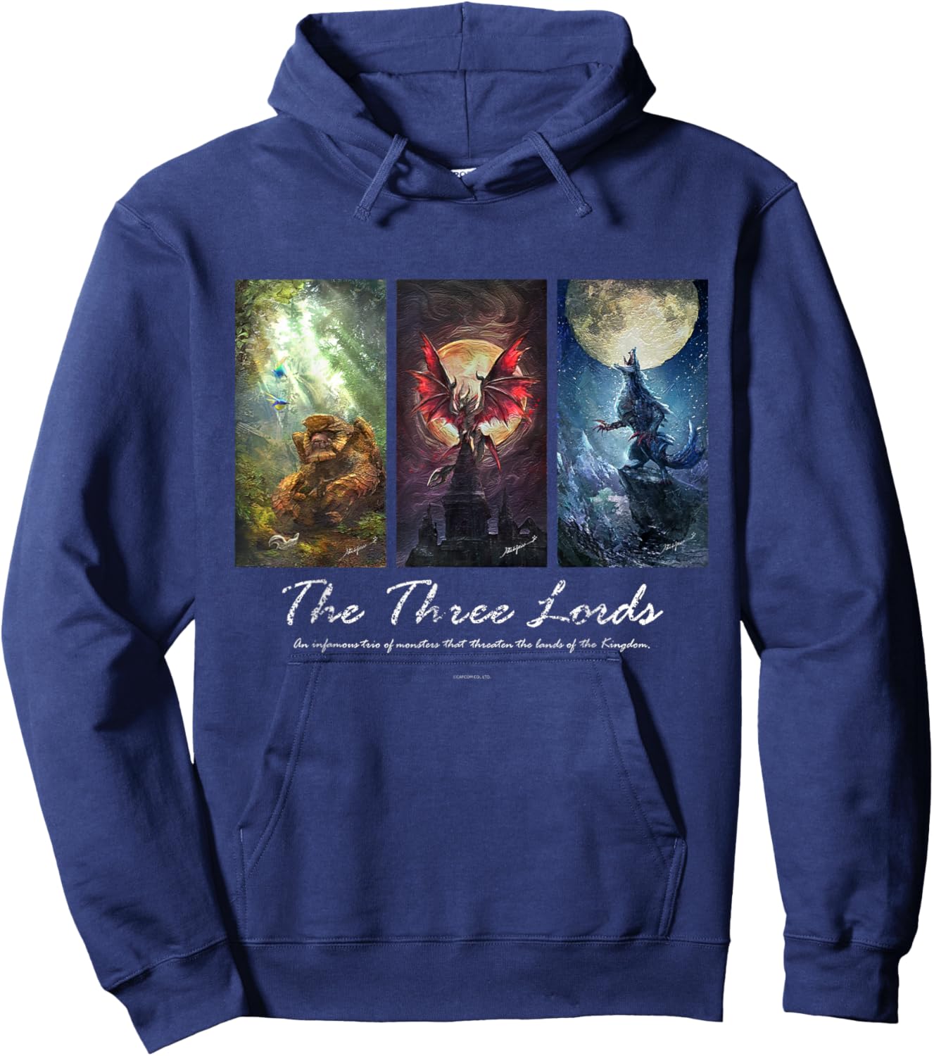 Monster Hunter Rise: Sunbreak The Three Lords Hoodie - Hoodie | Navy
