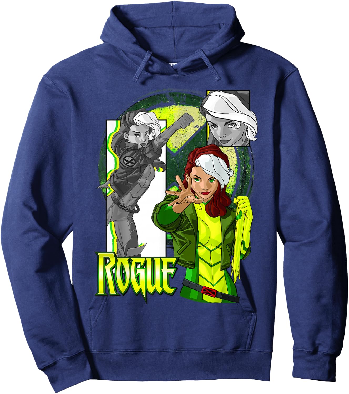 Marvel X-Men Rogue Collage Panel Logo Hoodie - Hoodie | Navy
