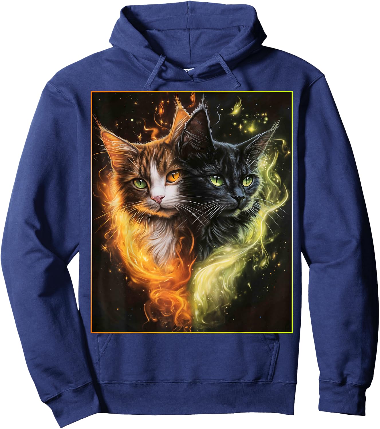 Cute Magical Cat Kitten Fantasy Art Design Hoodie - Hoodie | Navy