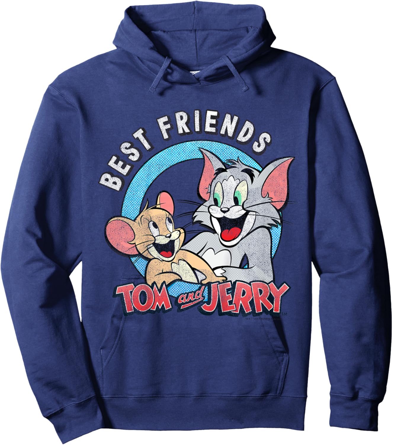 Kids Tom and Jerry Best Friends Portrait Hoodie - Hoodie | Navy