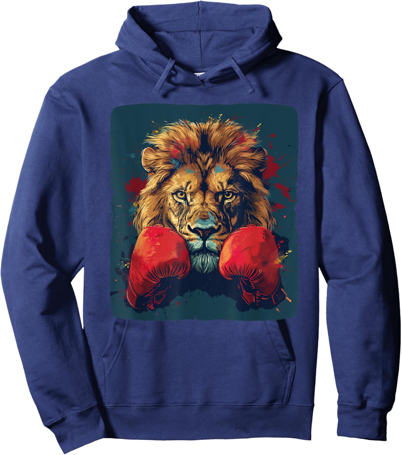 Cool lion with boxing gloves costume Hoodie - Hoodie | Navy