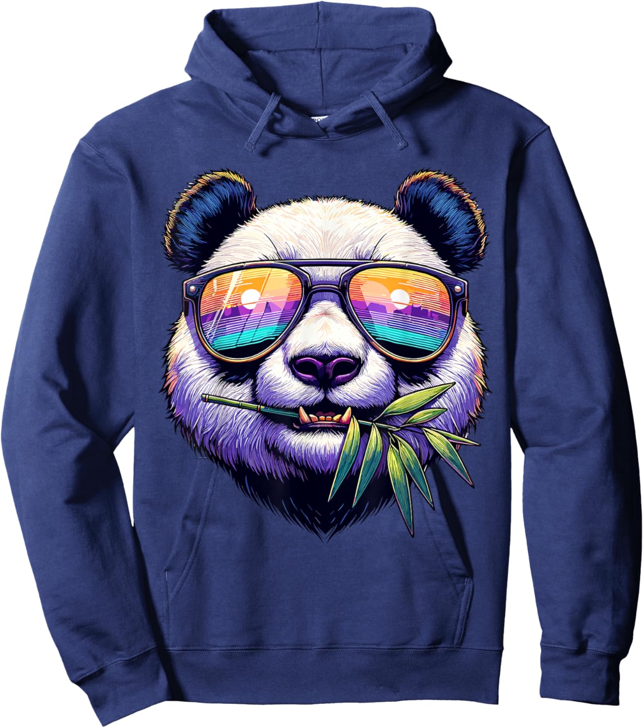 Funny Panda Bear In Sunglasses Panda Hoodie - Hoodie | Navy