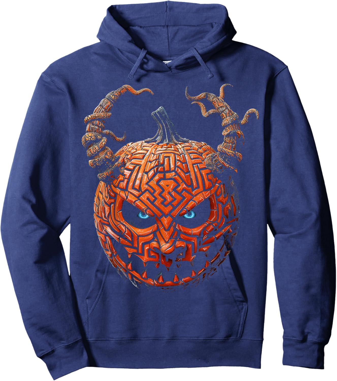 Pumpkin Costume Halloween Graphic Art Pumpkin Hoodie - Hoodie | Navy