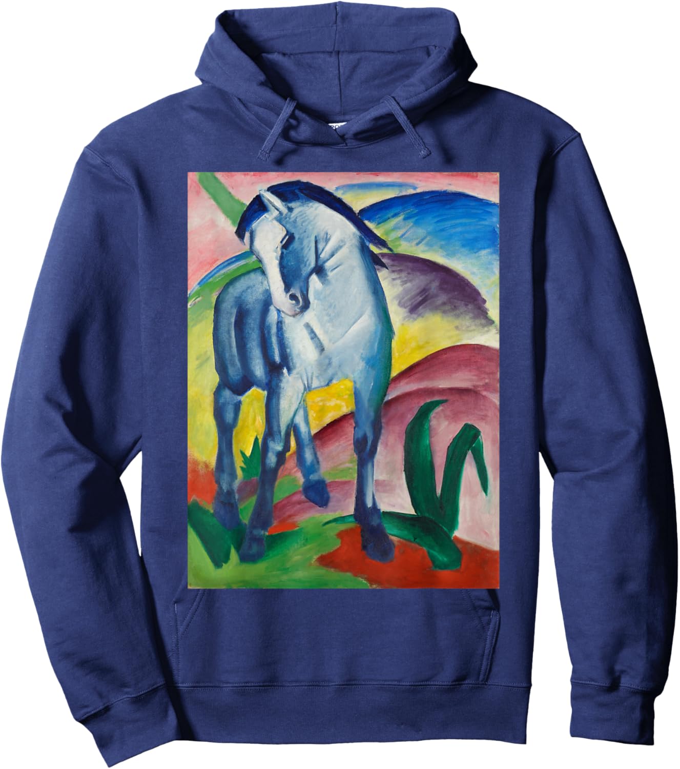Blue Horse Franz Marc Colorful Expressionism Hoodie - Hoodie | Navy