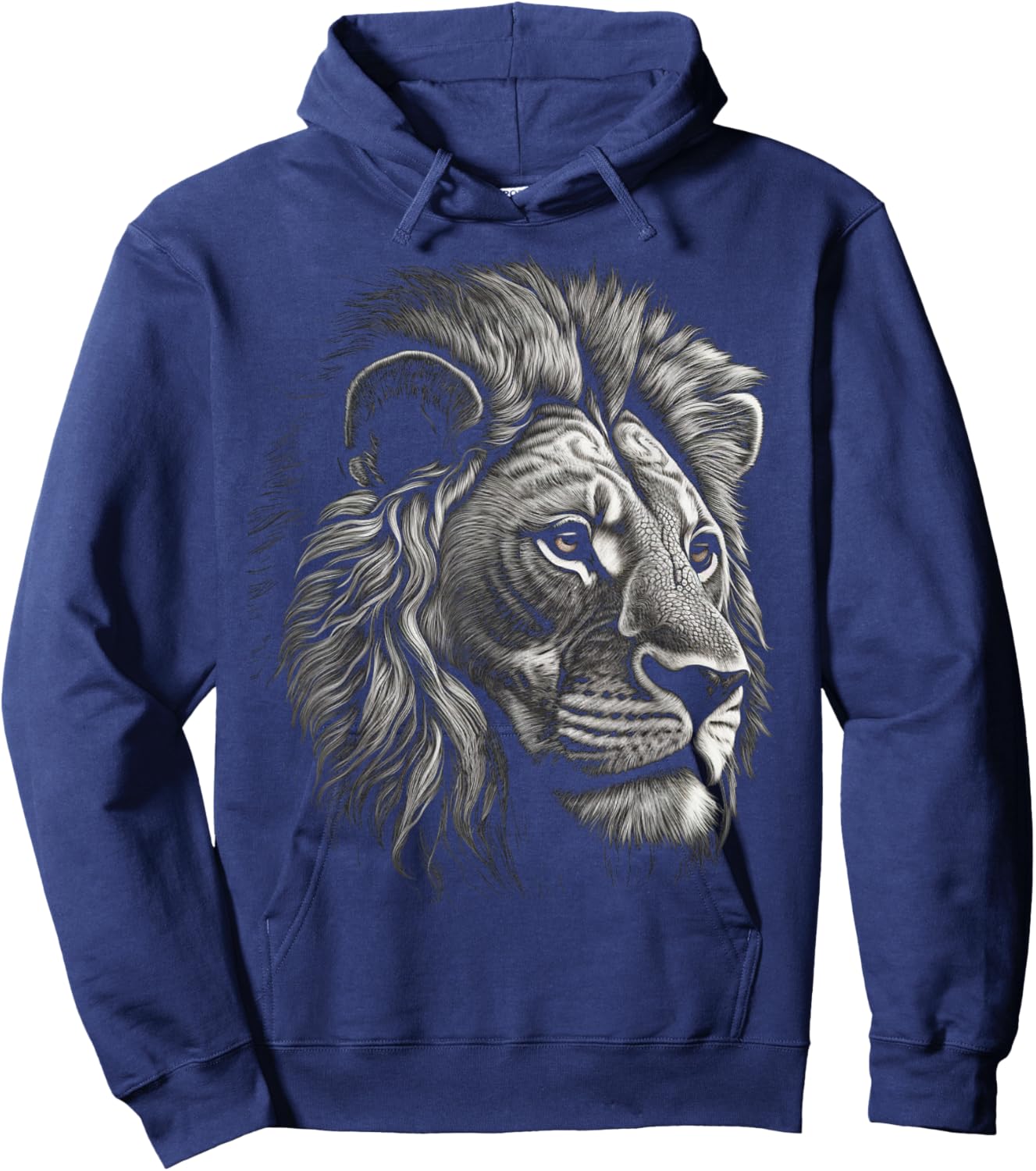 Löwe in Weiß - Tierlöwe Hoodie - Hoodie | Navy