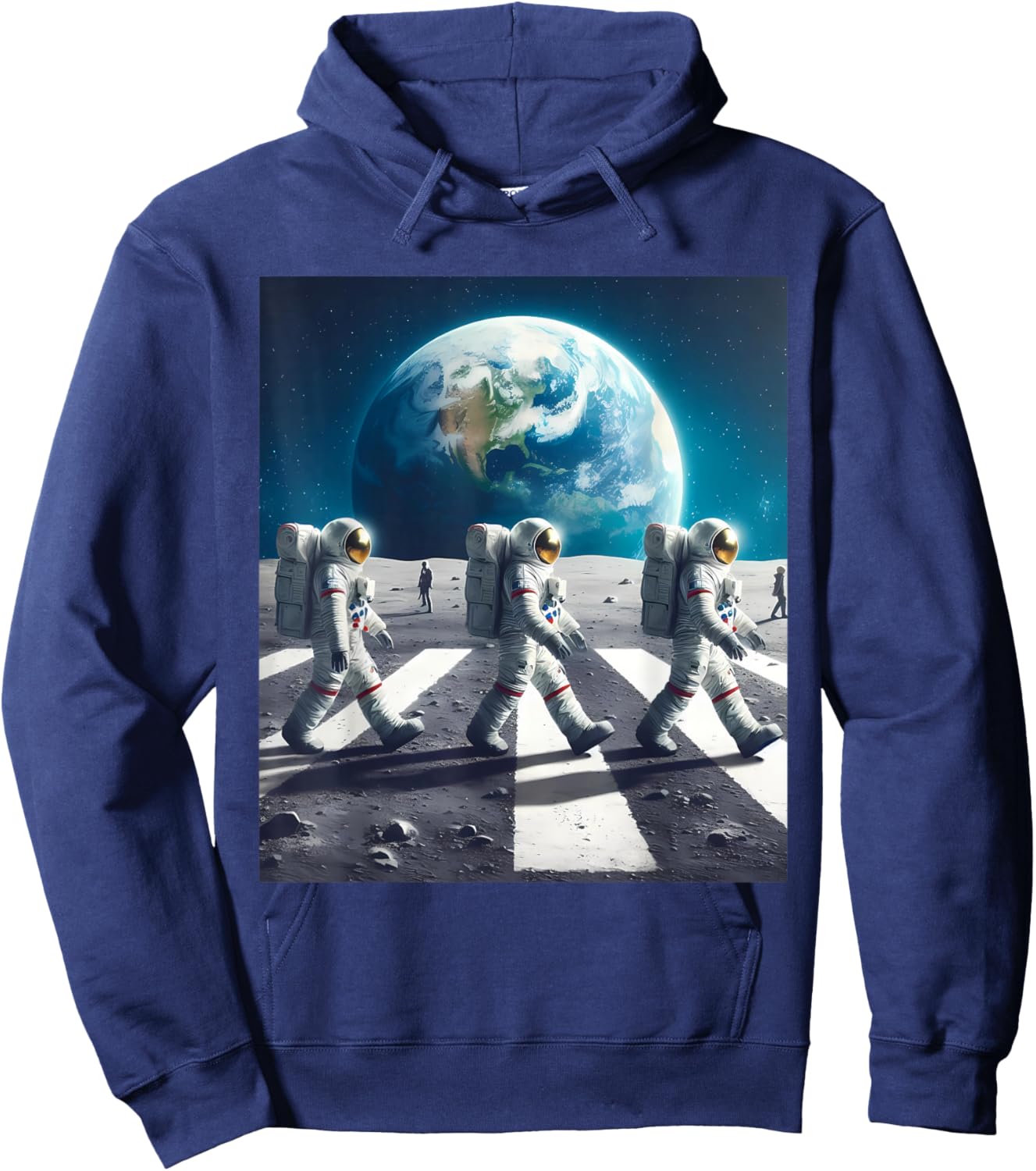Abbey rd Crossing Moon Walk Beatle Astronauts Hoodie - Hoodie | Navy