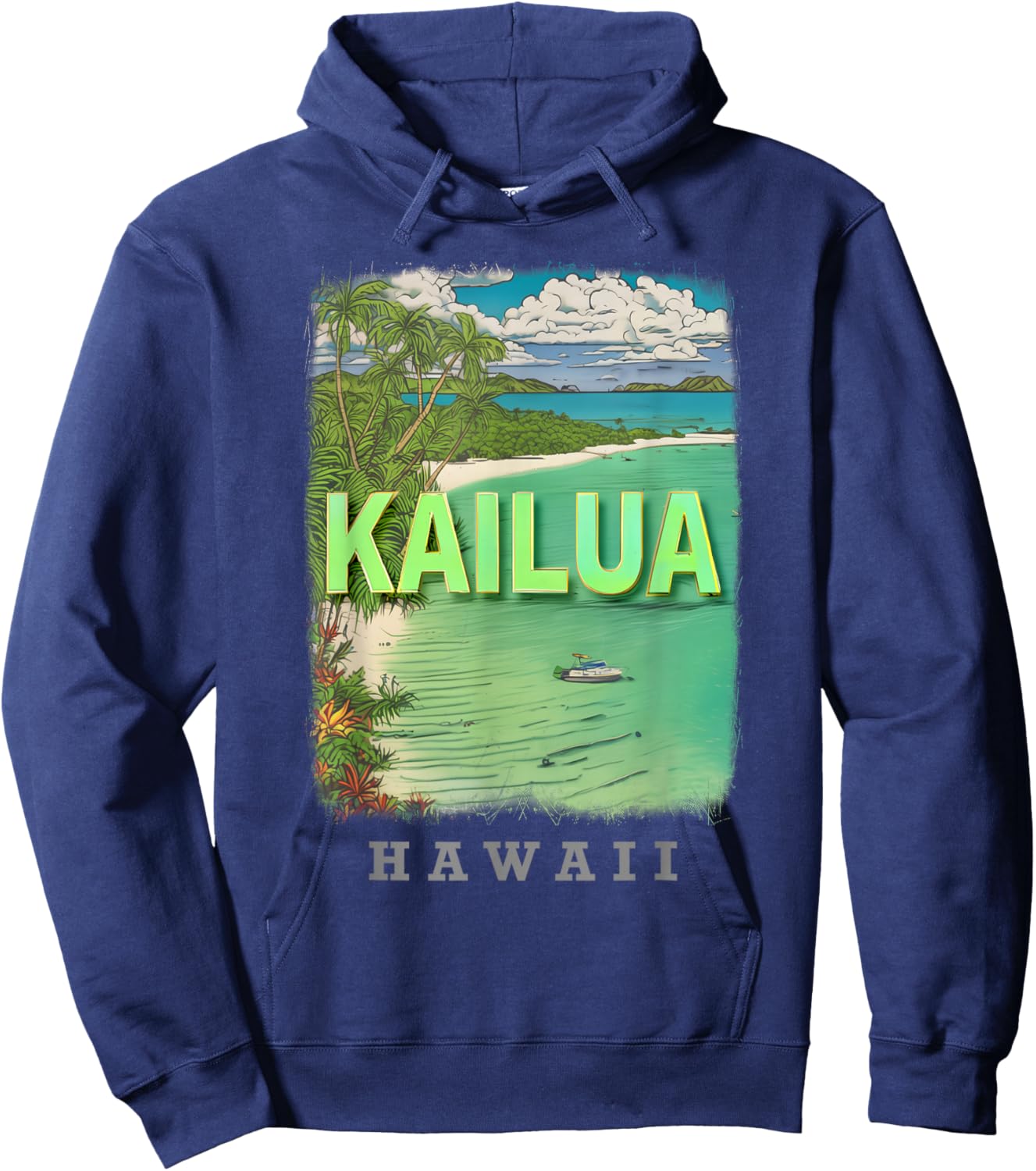 Kailua Hawaii HI Tropical Paradise SD586 Hoodie - Hoodie | Navy