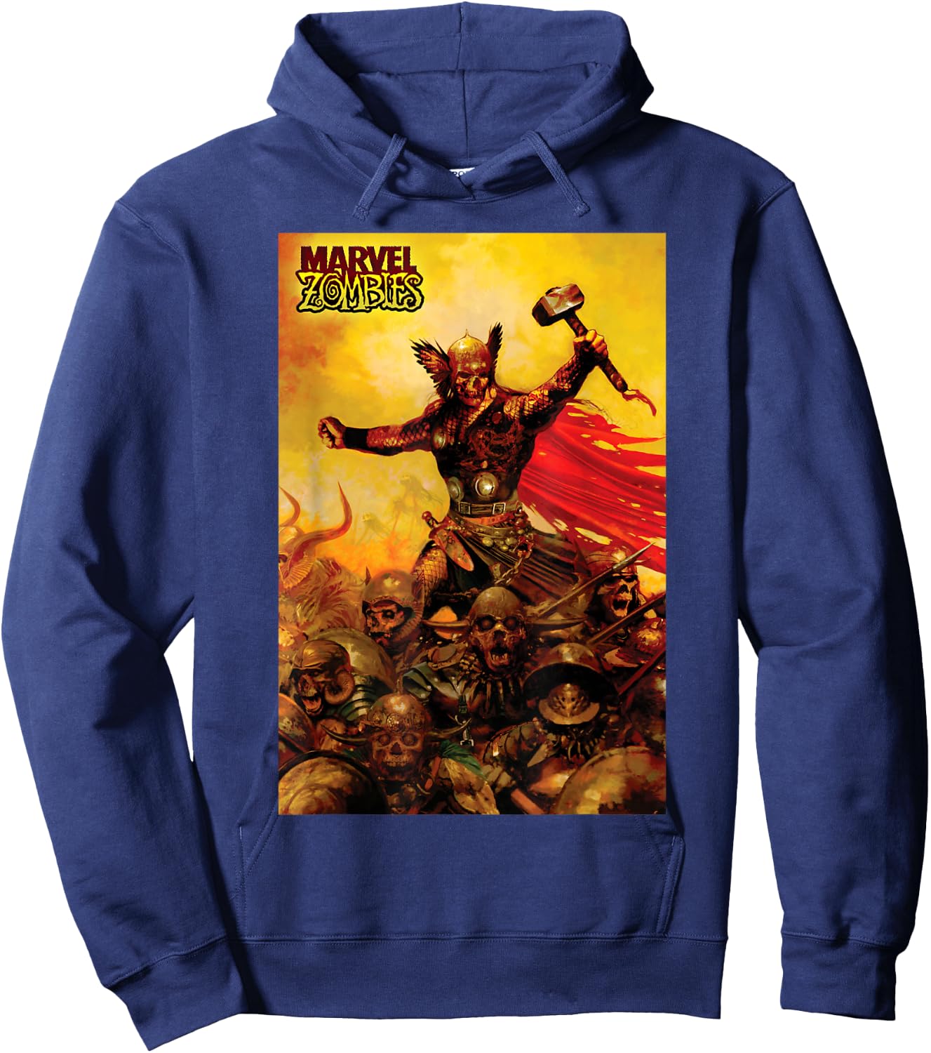 Marvel Zombies Thor Zombie Poster Hoodie - Hoodie | Navy