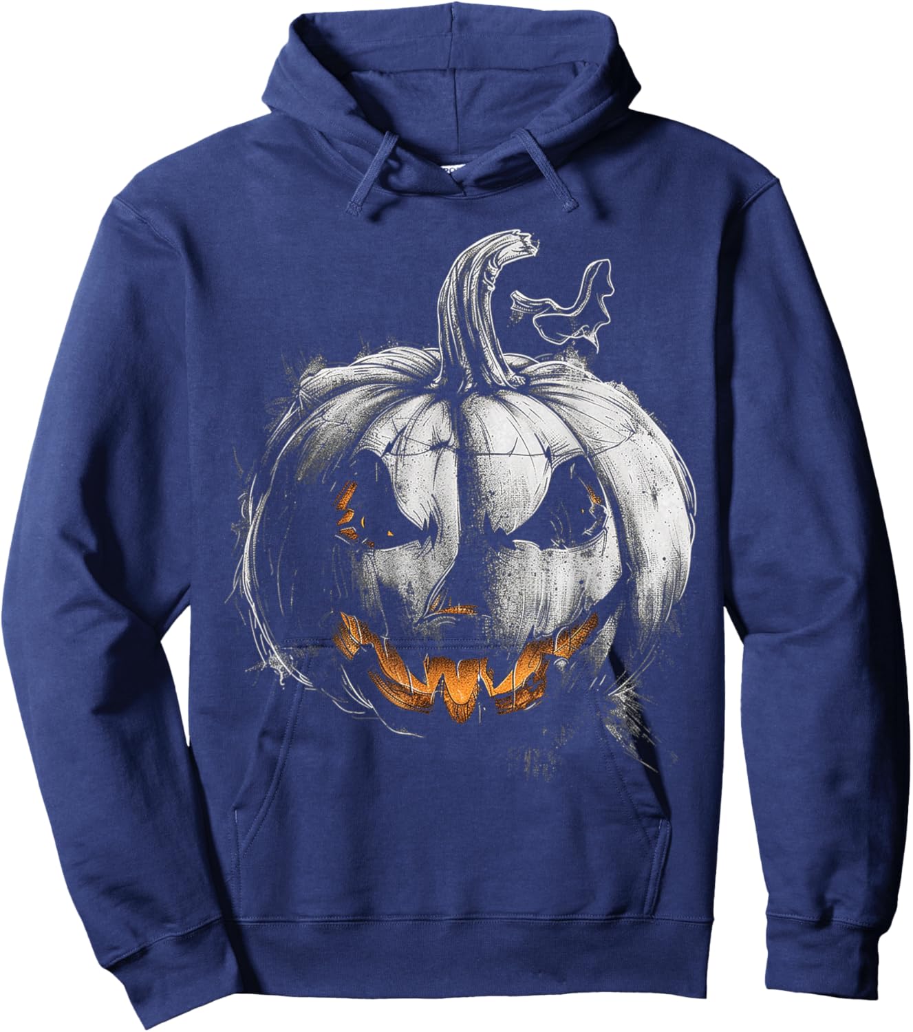 Pumpkin Costume Halloween Graphic Art Pumpkin Hoodie - Hoodie | Navy