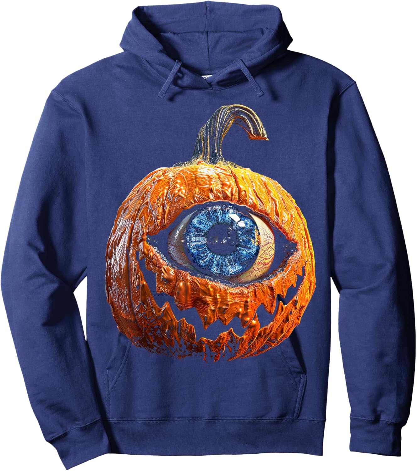 Pumpkin Costume Halloween Graphic Art Pumpkin Hoodie - Hoodie | Navy