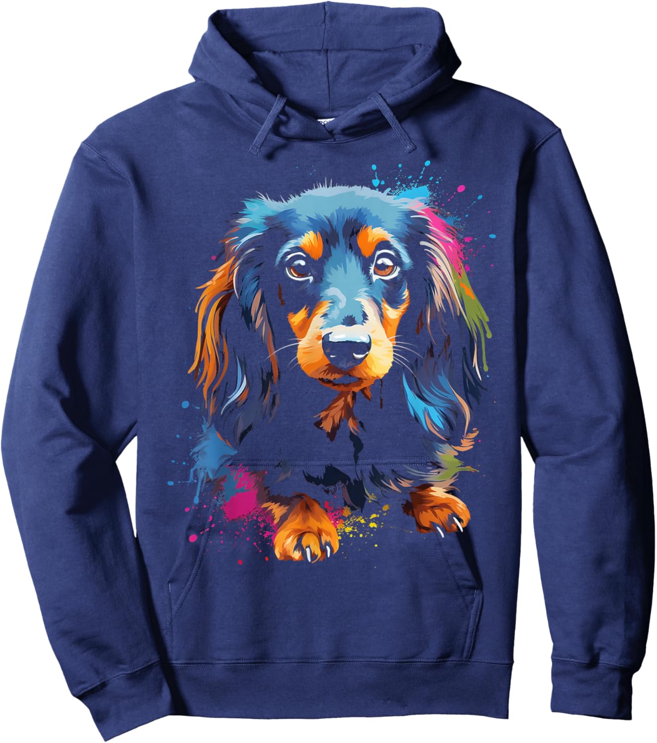 Longhair Dachshund Puppy Best Dog Owner Hoodie - Hoodie | Navy