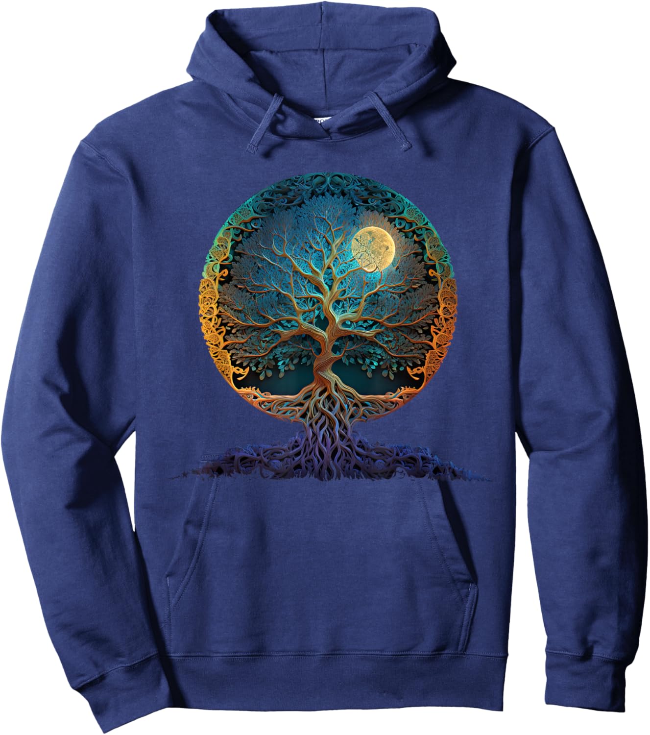 Tree Of Life Yoga Zen Namaste Meditation Hoodie - Hoodie | Navy