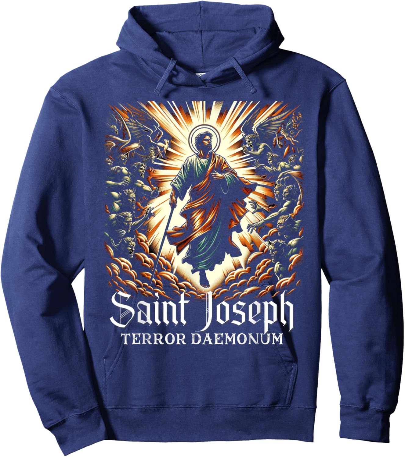 Saint Joseph Catholic Father And Worker Hoodie - Hoodie | Navy