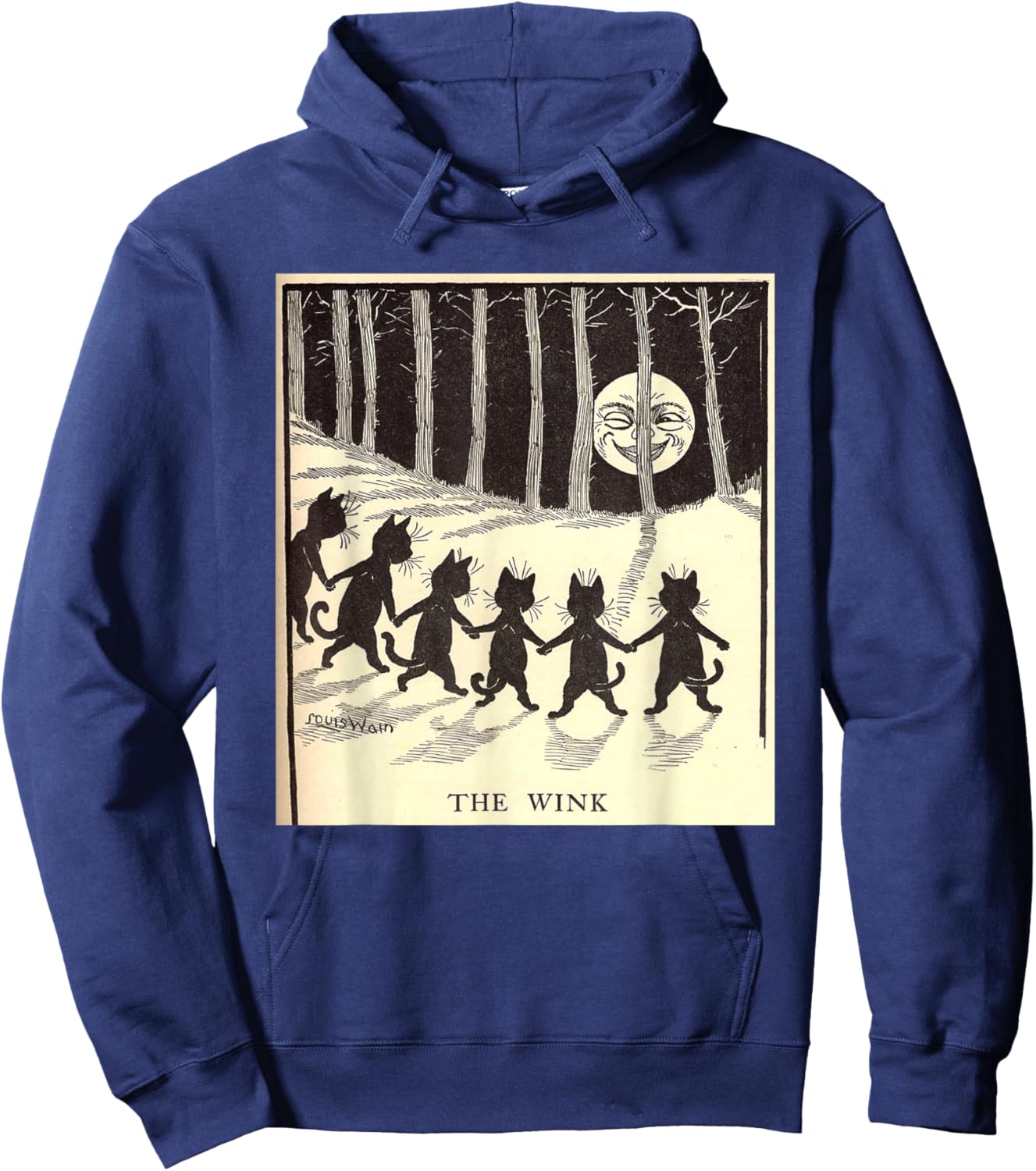 The Wink - Wain Cats Dancing Around The Moon Hoodie - Hoodie | Navy