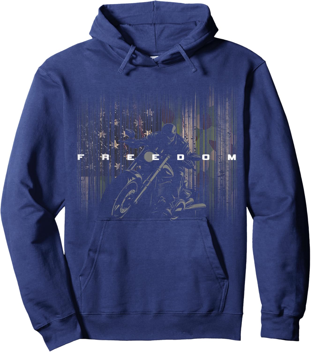 American Flag Camouflage Motorcycle Hoodie - Hoodie | Navy