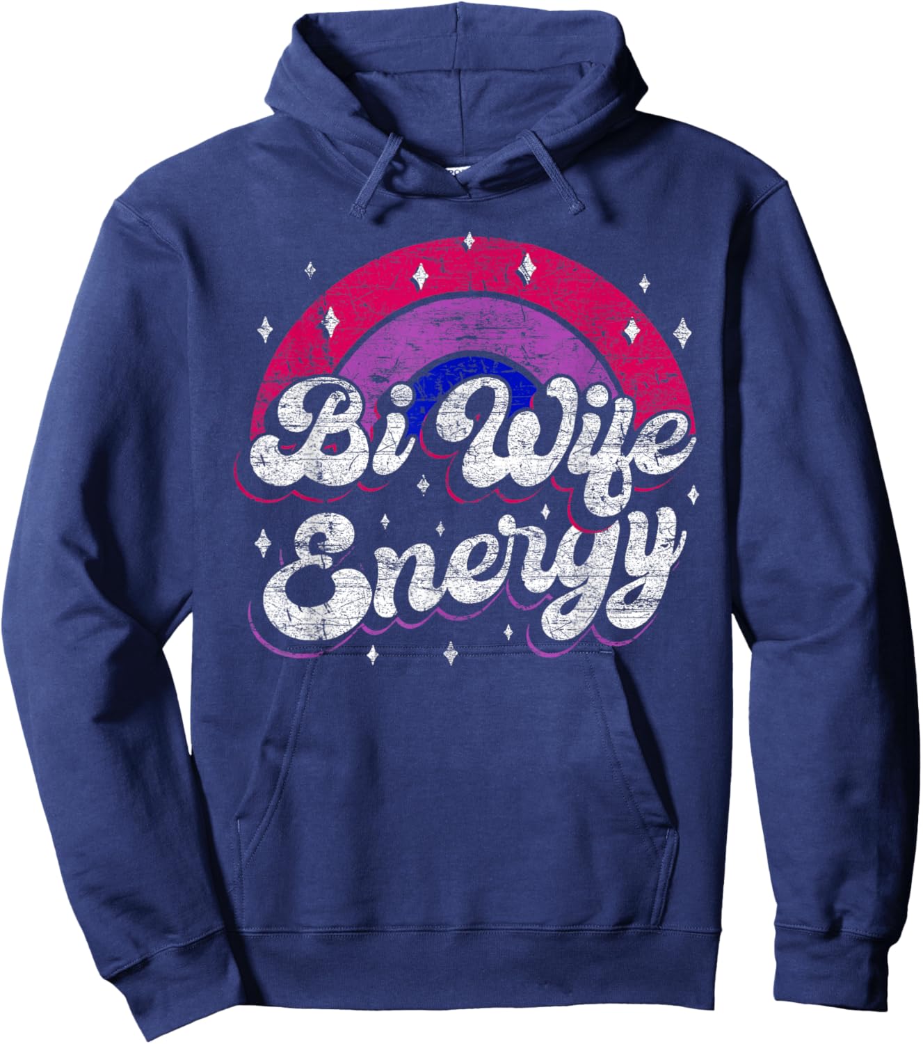 Bi Wife Energy Hoodie - Hoodie | Navy