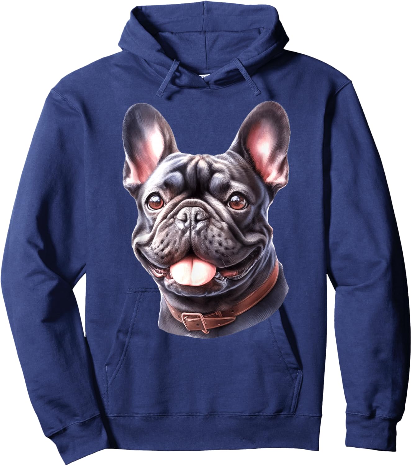 French Bulldog Portrait Hoodie - Hoodie | Navy