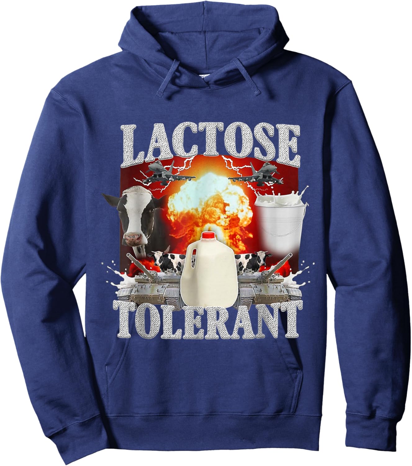 Lactose intolerant Shirt Hoodie - Hoodie | Navy