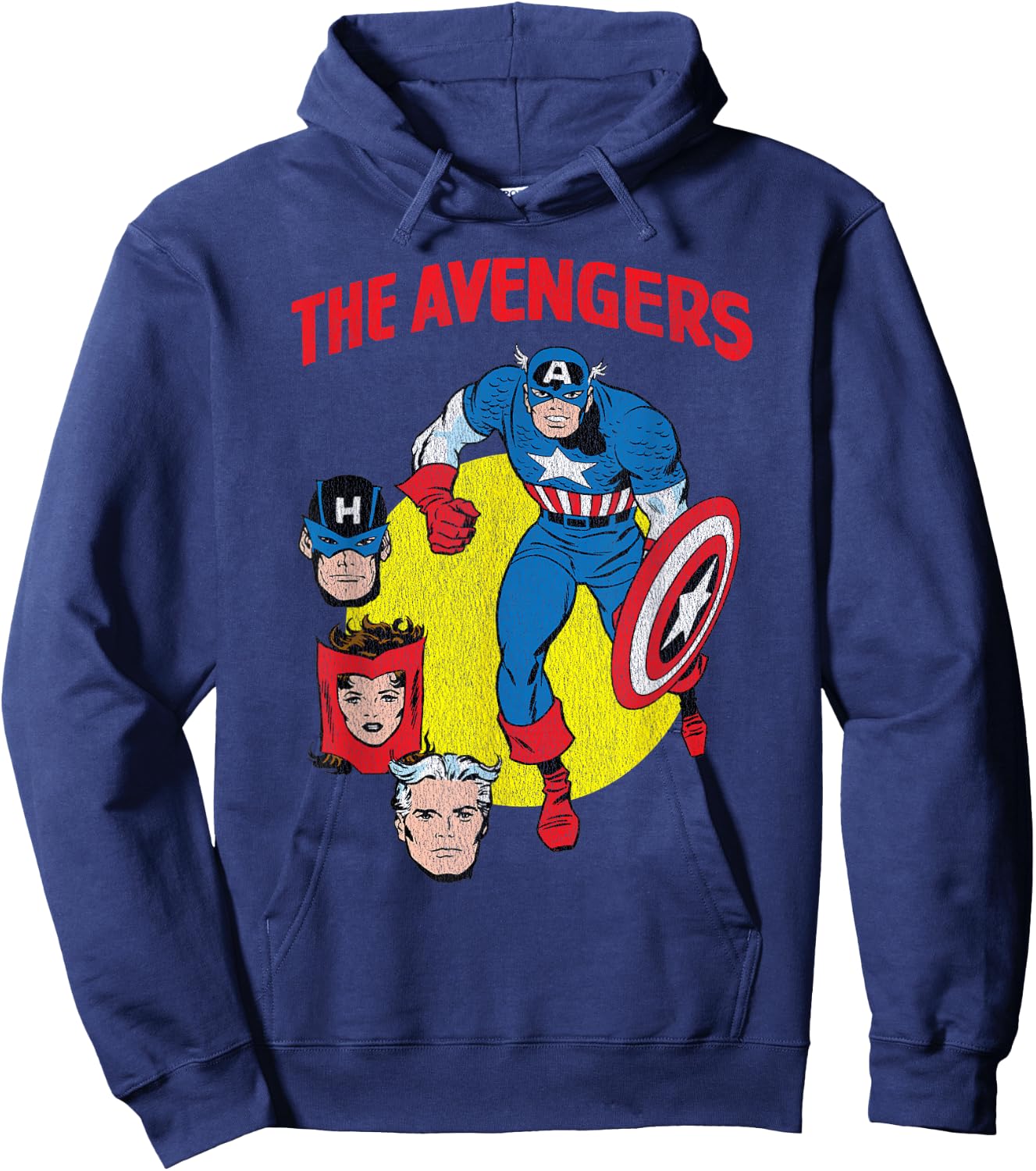 Marvel The Avengers Captain America Retro Hoodie - Hoodie | Navy