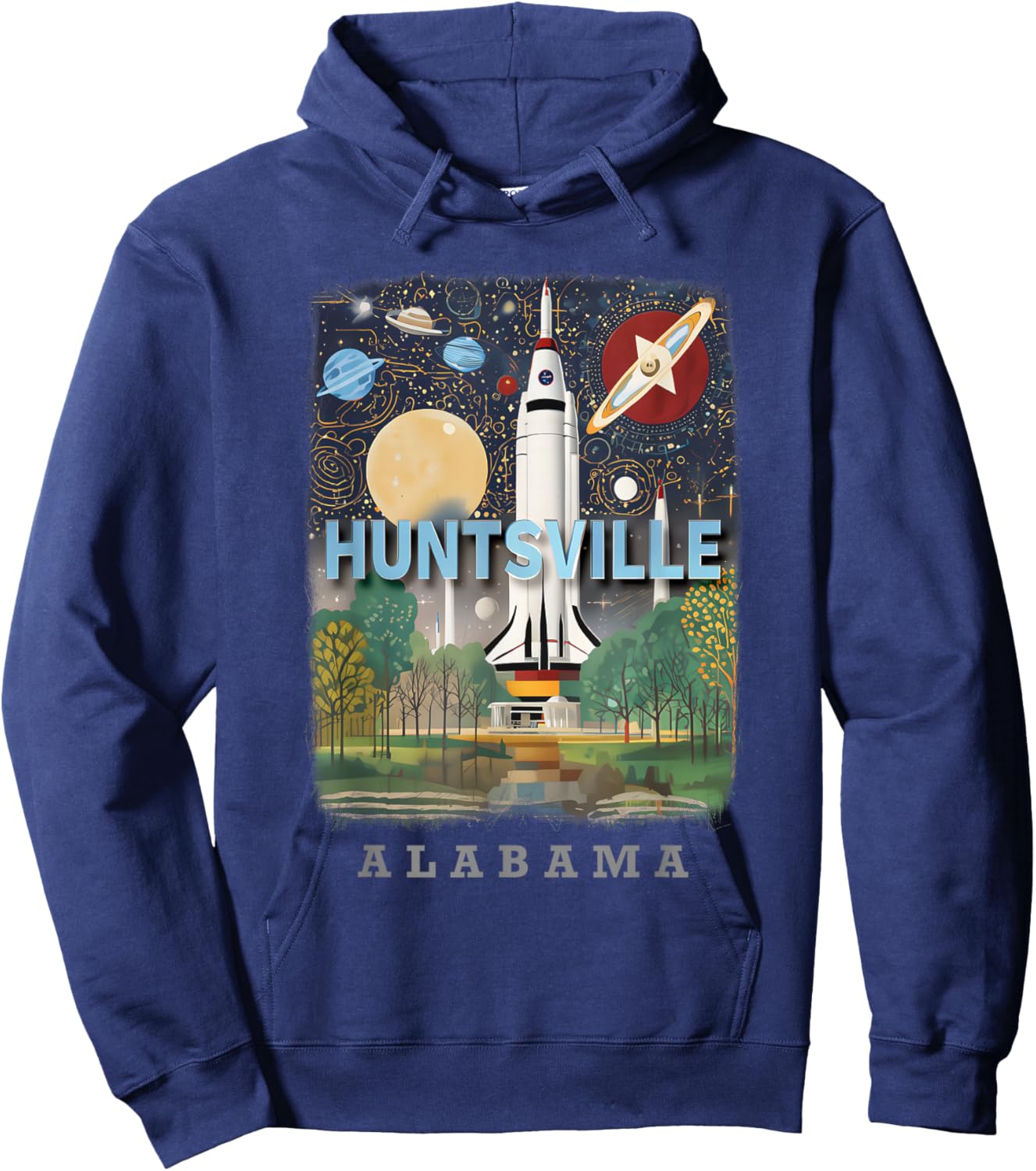 Huntsville Alabama AL Rocket City SD922 Hoodie - Hoodie | Navy