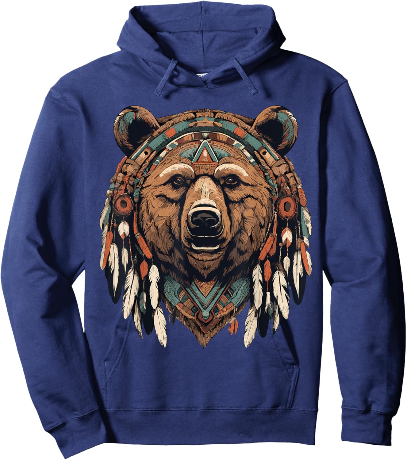Native American Bear Totem Spiritual Hoodie - Hoodie | Navy