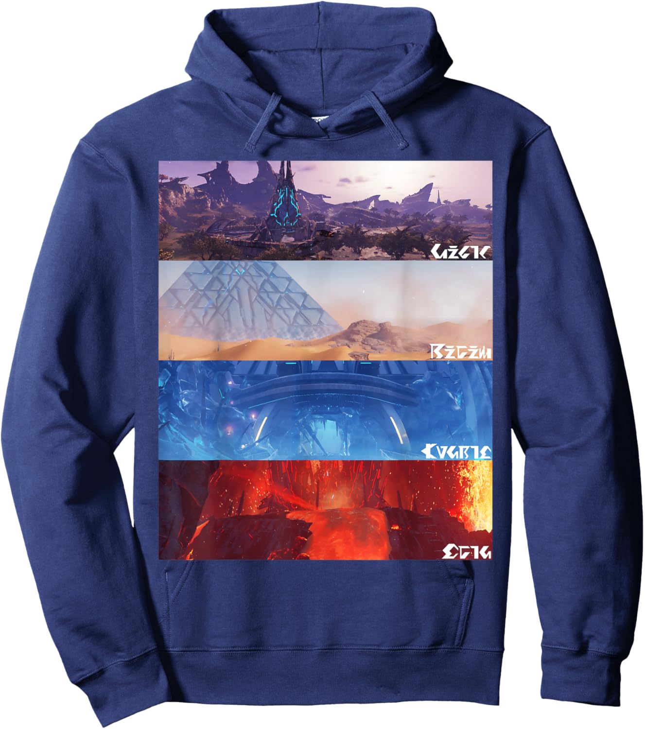 "PSO2 New Genesis" Halfa Hoodie - Hoodie | Navy